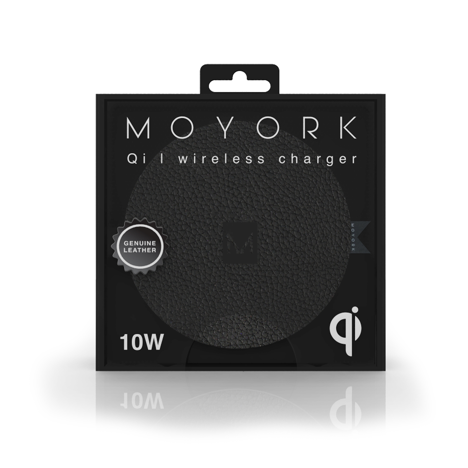 Moyork: WATT 5/7.5/10W QI Wireless Charger - Raven Black Leather image