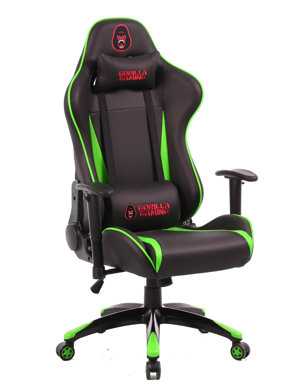 Gorilla Gaming Commander Chair - Green & Black for image