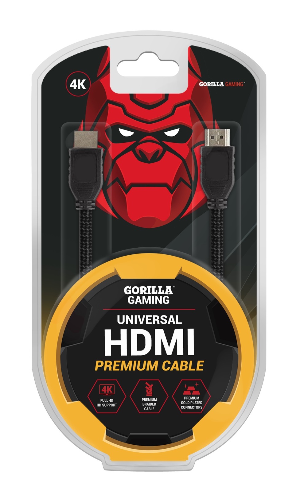 Gorilla Gaming Premium 4K HDMI Cable (v2.0 High Speed) for PS4 image