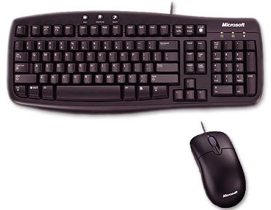 Microsoft Basic Black Keyboard & Mouse Value Pack 3pk CA9-00002 image