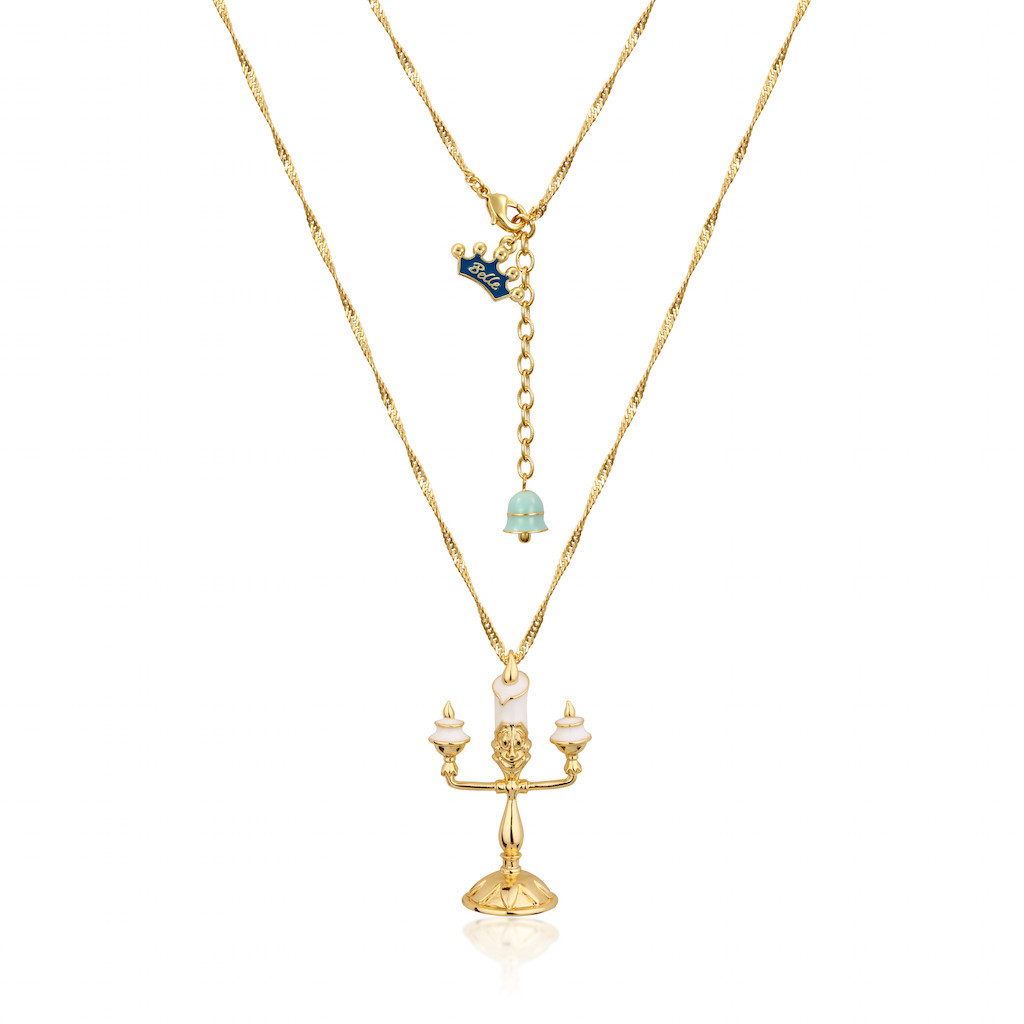 Disney Beauty & The Beast Lumiere Necklace - Gold image