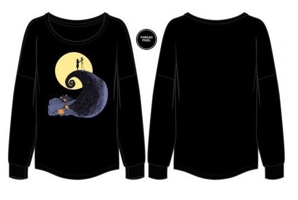 Nightmare Before Christmas - Slim-Fit Drop Shoulder Pullover (Small) image