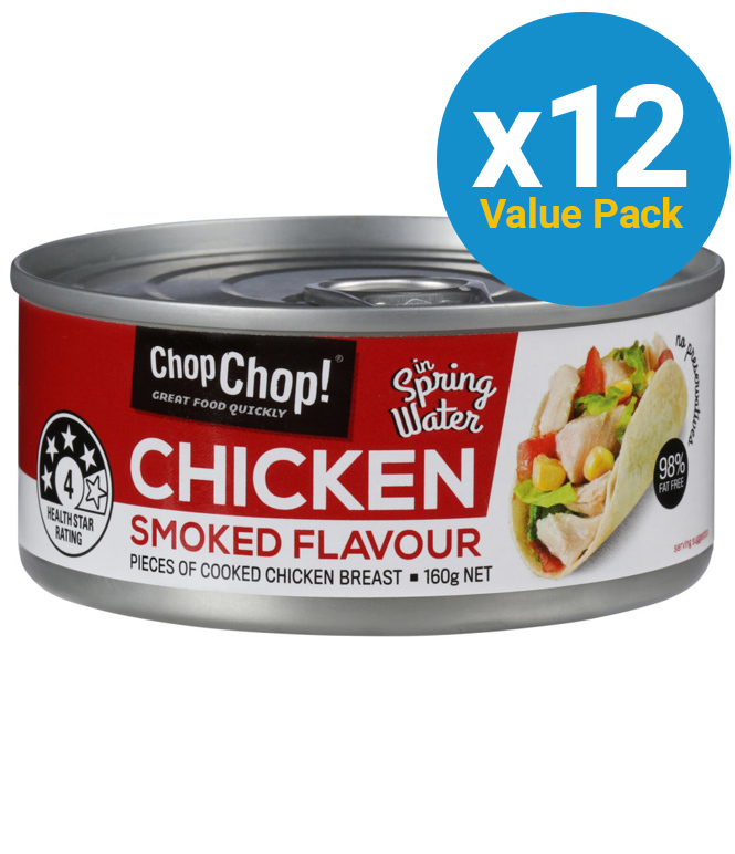 Chop Chop: Chicken Chunks - Smoked Flavour 160g (12 Pack) image