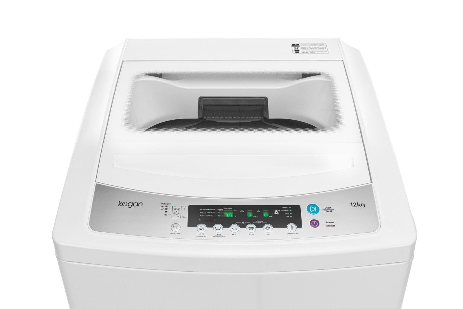 Kogan 12kg Top Load Washing Machine - White image