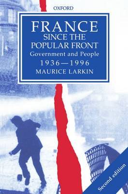France since The Popular Front by Maurice Larkin image