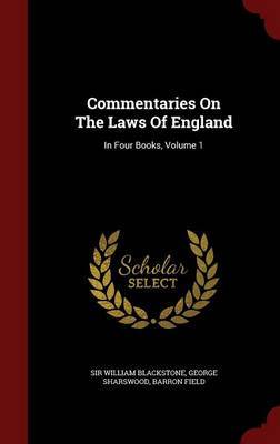 Commentaries on the Laws of England by Sir William Blackstone image