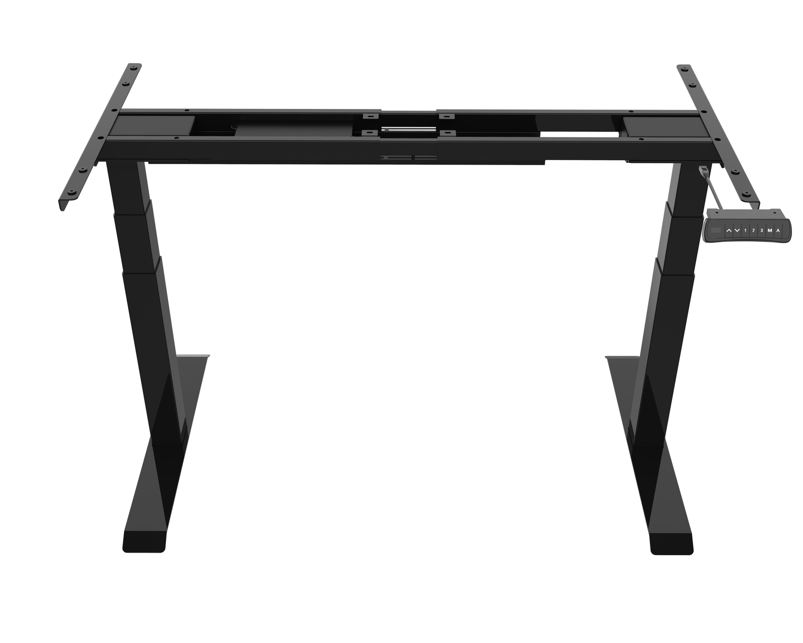 Gorilla Office: 3-Stage Motorised Height Adjustable Desk - Black/Black (1800 x 800mm) image