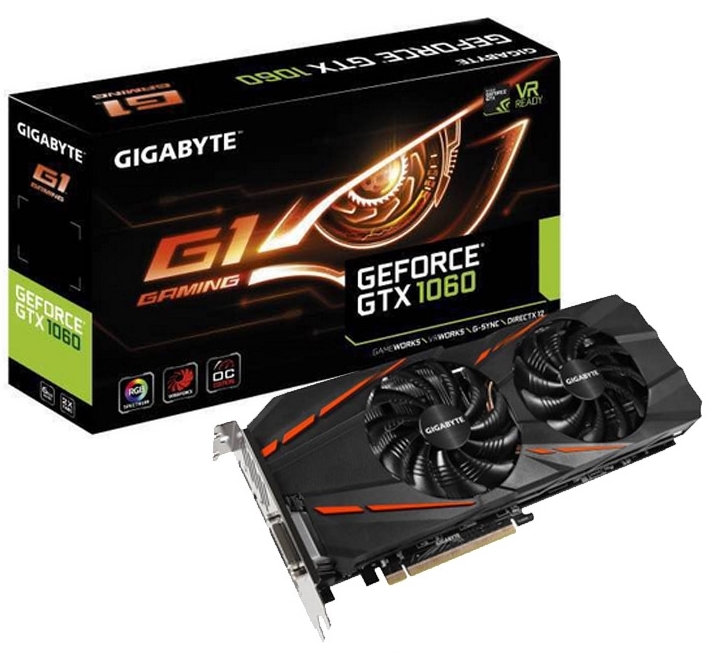 Gigabyte GeForce GTX 1060 G1 Gaming 6GB Graphics Card