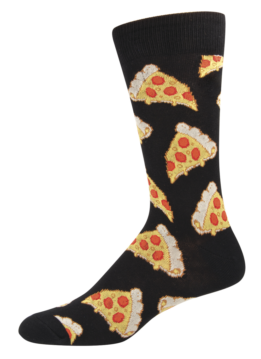 Men's Pizza Crew Socks - Black image