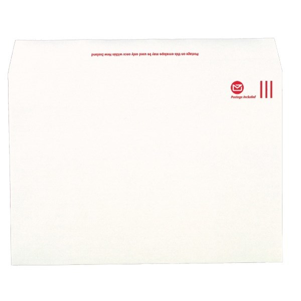 NZ Post Postage Included Envelopes C4 - White (Pk5)