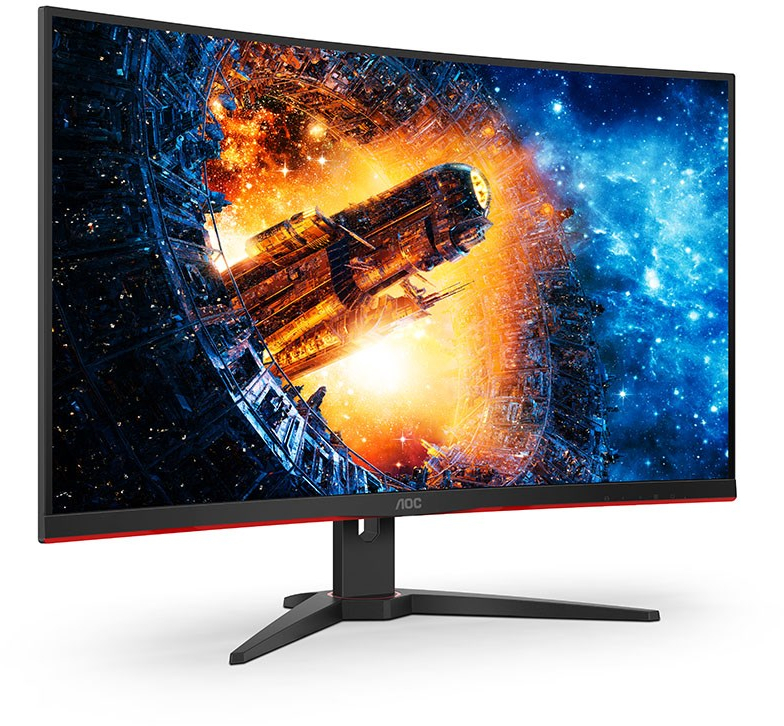 32" AOC 1080p 165Hz 1Hz Curved FreeSync HDR Gaming Monitor image