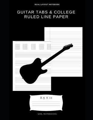 Guitar tabs & college ruled line paper by Gail Notebooks image