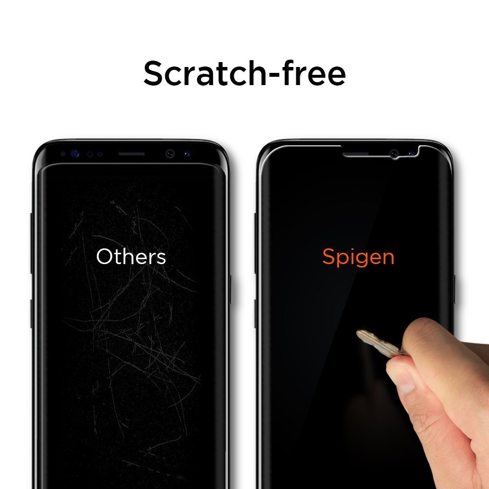 Spigen: Galaxy S8+ Curved Film Screen Protector Pack image