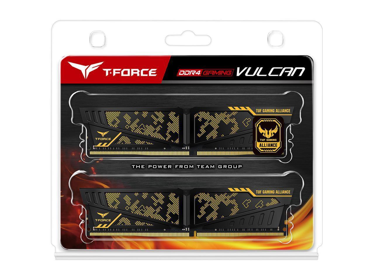 2x8GB Team VULCAN TUF Gaming Alliance 3200MHz DDR4 Gaming RAM image