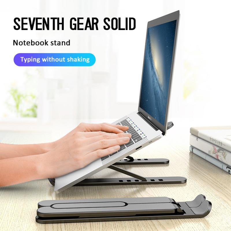 Adjustable Foldable Tablet and Laptop Stand - Black image
