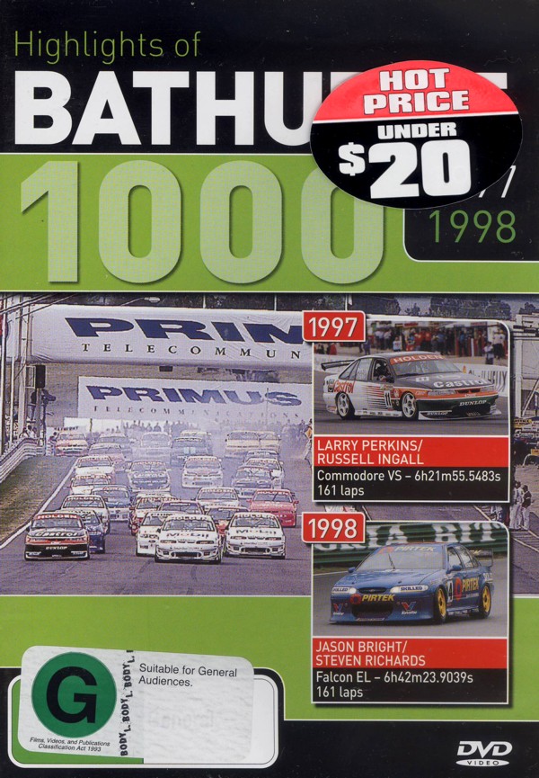 Hightlights of Bathurst 1000 - 1997 / 1998 on DVD