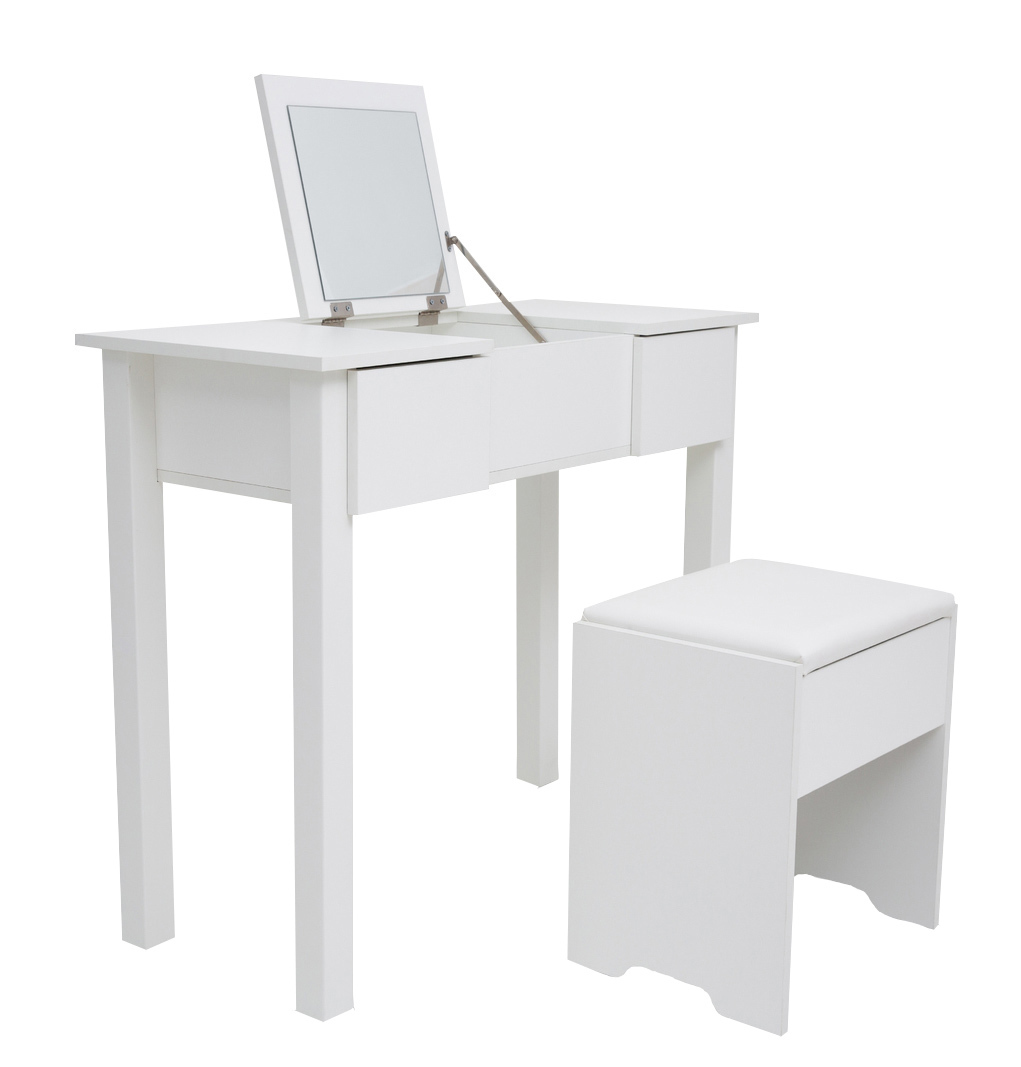 Dressing Table Set with Mirror & Stool image