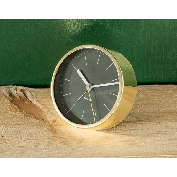 Karlsson Alarm Clock - Minimal (Gold/Black) image