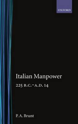Italian Manpower 225 BC-AD 14 by P.A. Brunt image