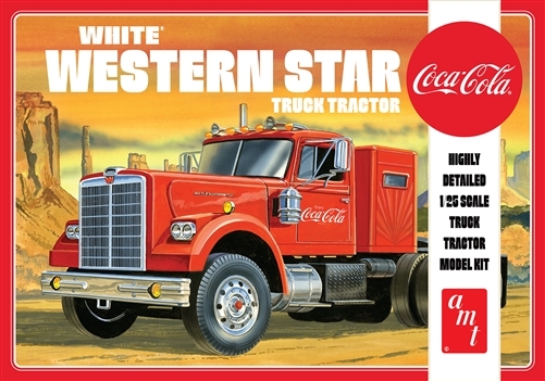 AMT: 1/25 White Western Star Semi Tractor Coca Cola - Model Kit