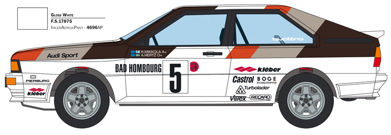 Italeri 1/24 Audi Quattro Rally - Model Kit image