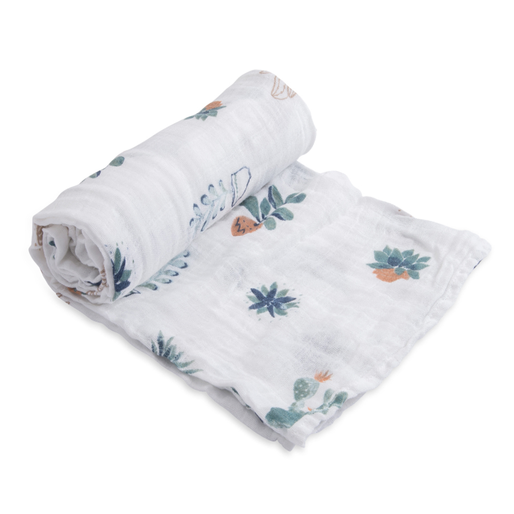 Little Unicorn: Cotton Muslin Swaddle - Prickle Pots (Single)