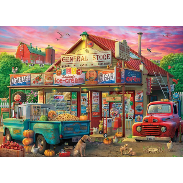 Holdson XL: 500 Piece Puzzle - Pickups & Produce (General Store) image