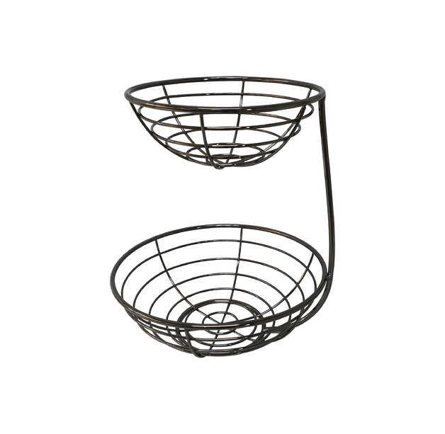 L.T. Williams: ﻿2 Tier Fruit Bowl (Onyx Black)