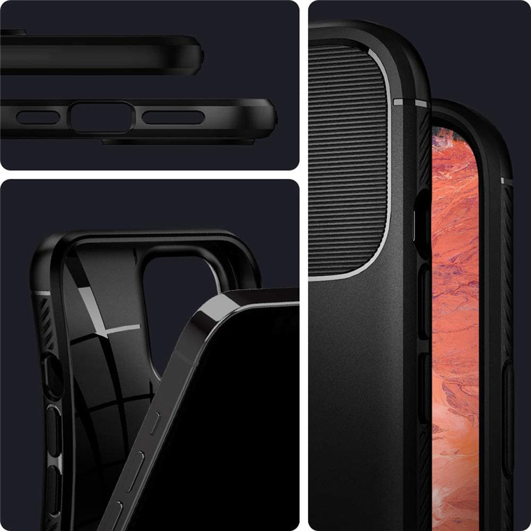 Spigen Rugged Armour iPhone 12 Pro Max Case (6.7") - Matte Black