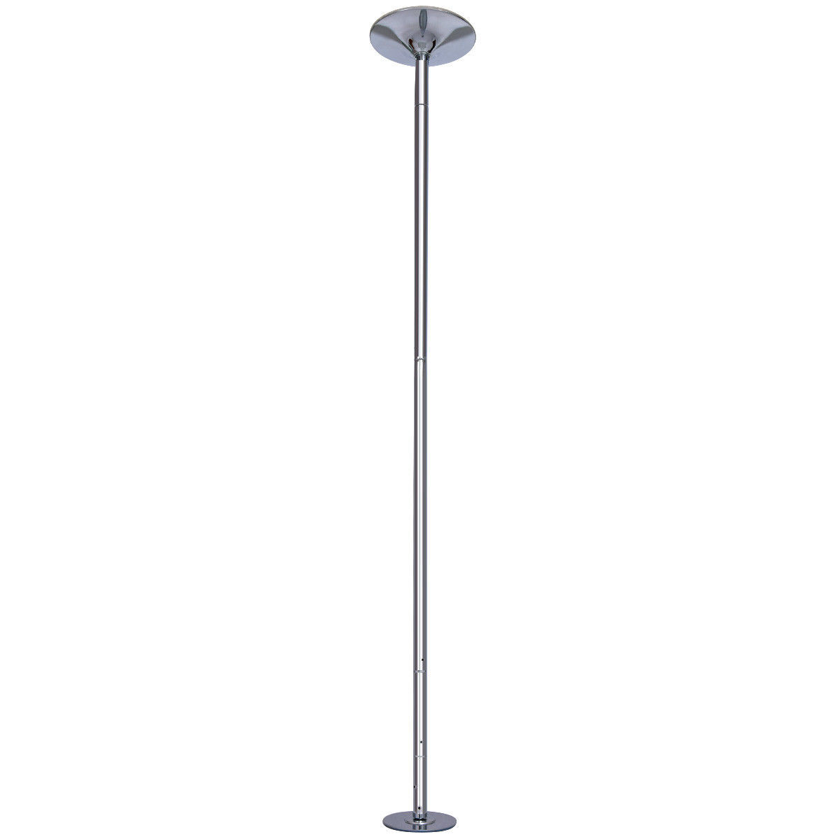 360° Pro Fitness Spinning Dancing Training Pole - Chrome (223-274cm)