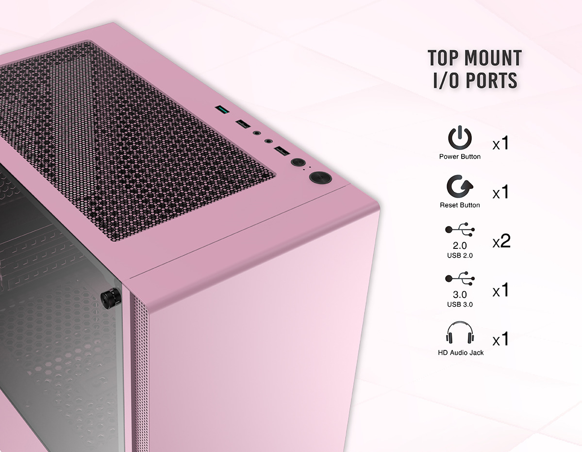 Xigmatek NYC Queen Tempered Glass Mini Tower Case image