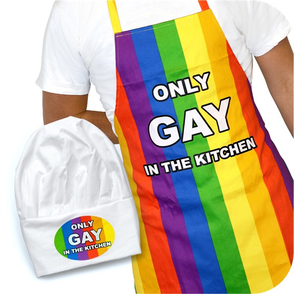 Only Gay In The Kitchen - Apron & Hat Set image