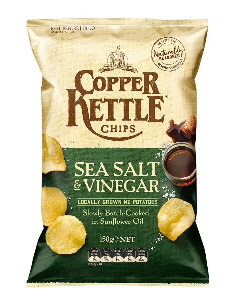 Copper Kettle Sea Salt & Vinegar (150g) at Mighty Ape NZ