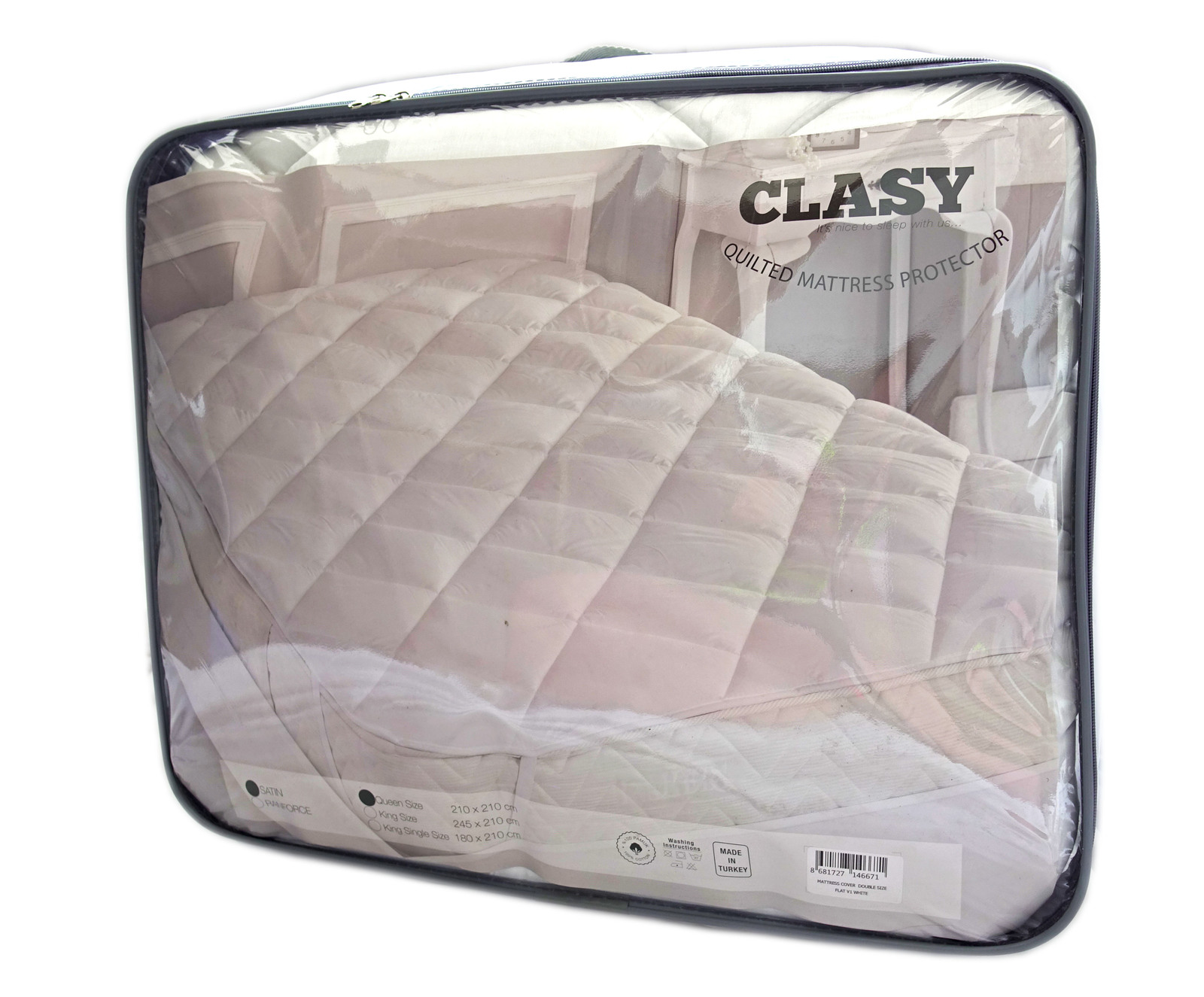 100% Cotton Quilted Mattress Cover (King, Ranforce) image