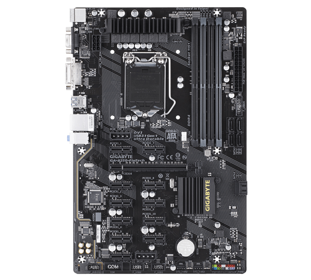 Gigabyte GA-B250-FINTECH Mining Motherboard