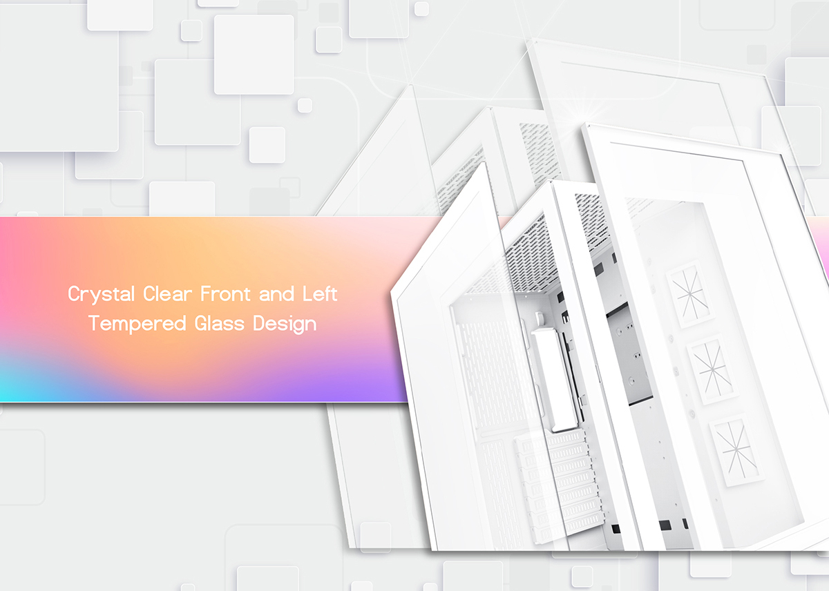 Xigmatek Aquarius S Arctic Tempered Glass Mid Tower Case image