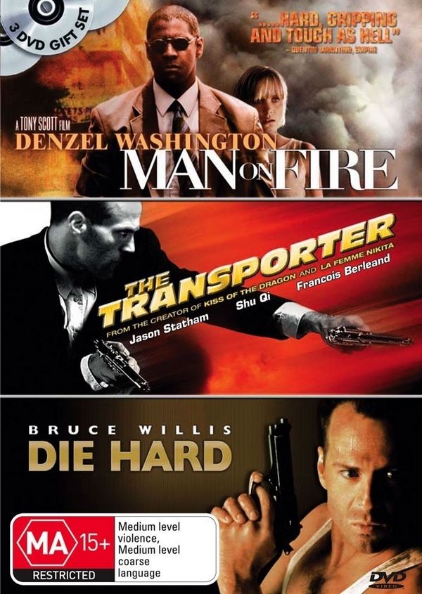 Man On Fire / Transporter / Die Hard (3 Disc Set) on DVD image