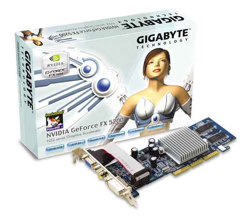 Gigabyte Graphics Card NVIDIA GeForce FX5200 128M AGP image