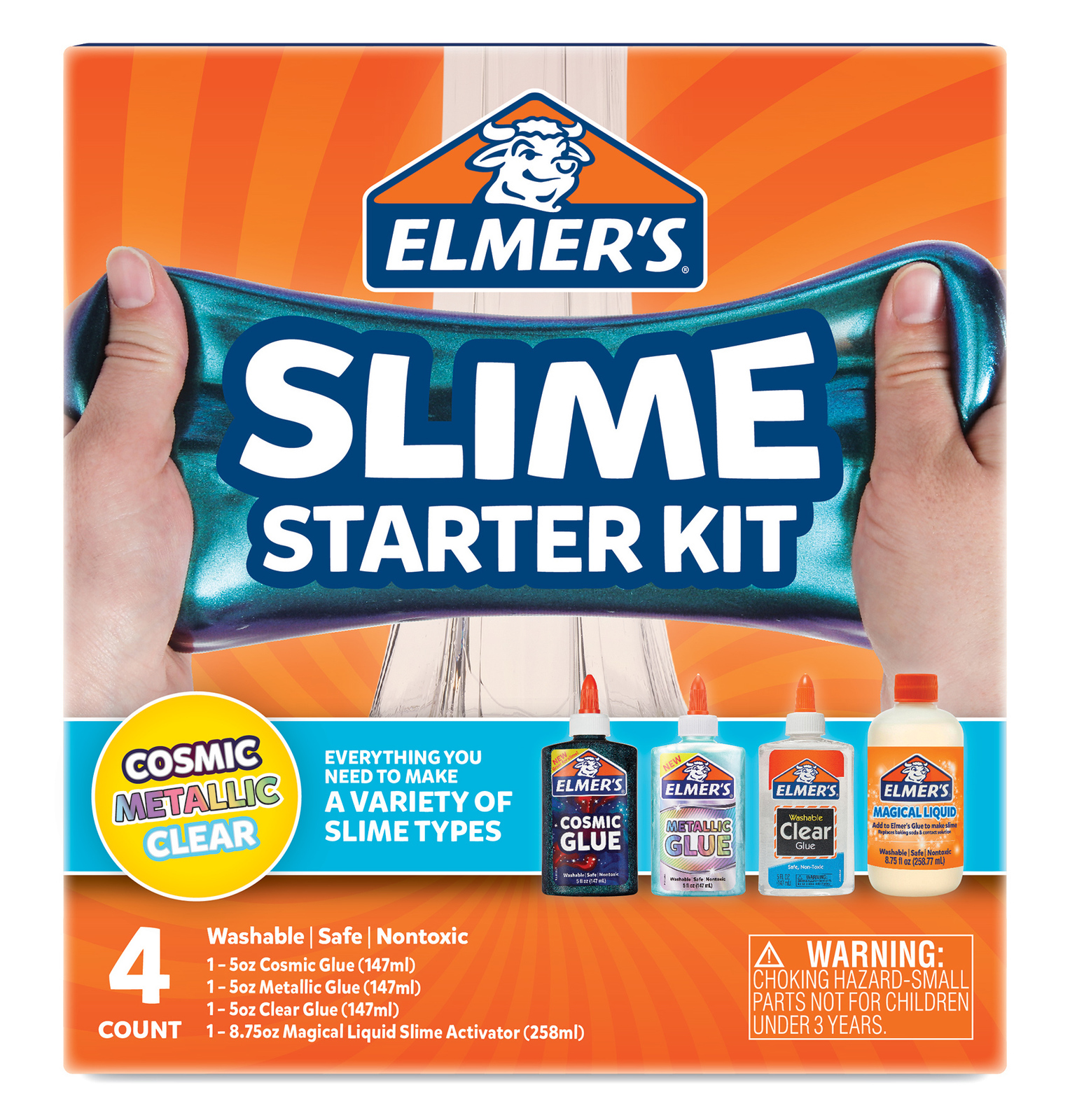 Elmer's Metallic Slime Activator | Magical Liquid Glue Slime Activator,  8.75 FL. oz. Bottle - Great for Making Metallic Slime