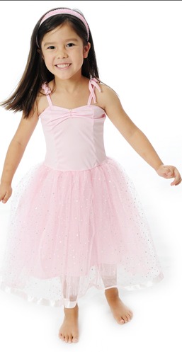 Fairy Girls - Sparkle Ballet Dress in Light Pink (Medium, age 4-6) image