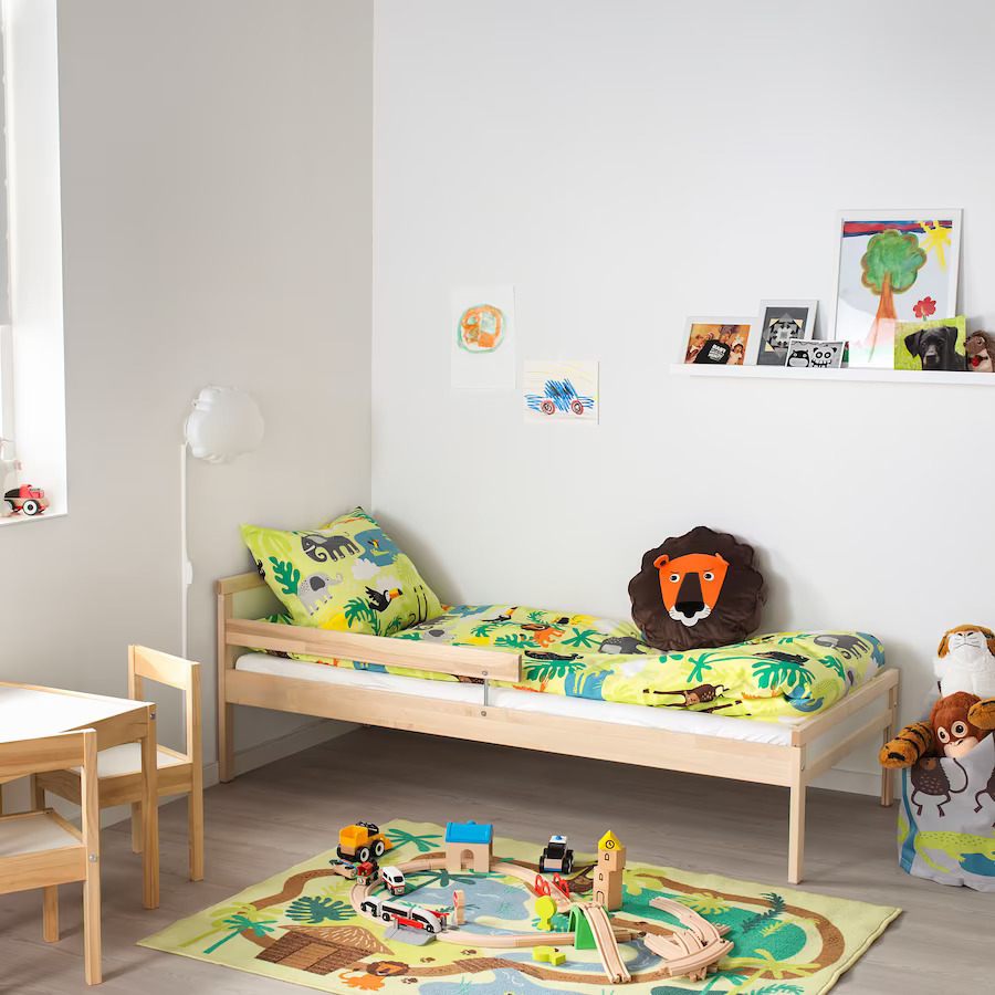 Buy IKEA SNIGLAR Kids Bed Frame and Guard Rail 70x160cm at Mighty Ape NZ