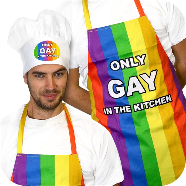 Only Gay In The Kitchen - Apron & Hat Set image