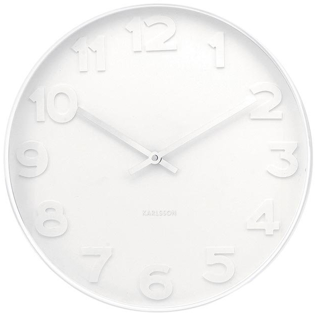 Karlsson Wall Clock Mr. White White Case (Large) at Mighty Ape