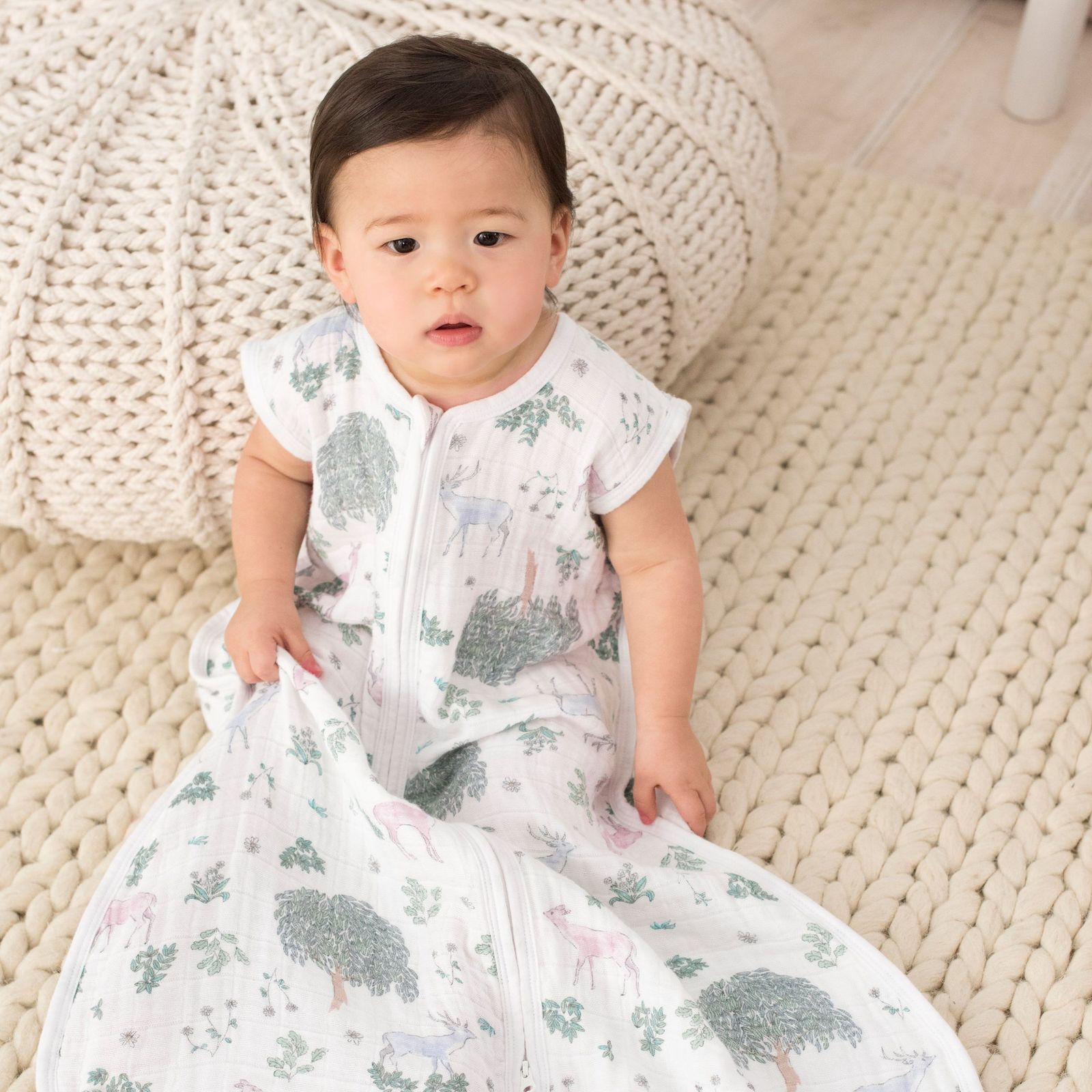 Aden + Anais: Classic Muslin Sleeping Bag - Forest Fantasy - Deer (Medium) image