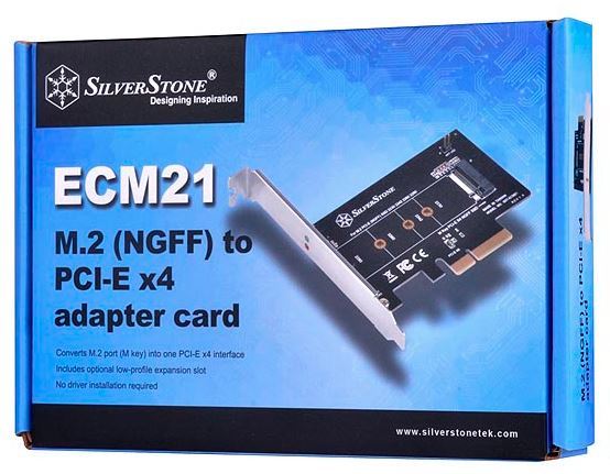 SilverStone ECM21 M.2 to PCIEx4 Adapter Card