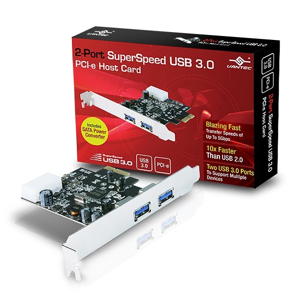 Vantec 2Port SuperSpeed USB 3.0 PCIe Host Card at Mighty Ape NZ