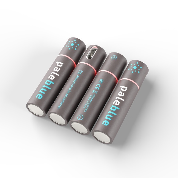 Pale Blue Lithium Ion Rechargeable AAA Batteries at Mighty Ape NZ