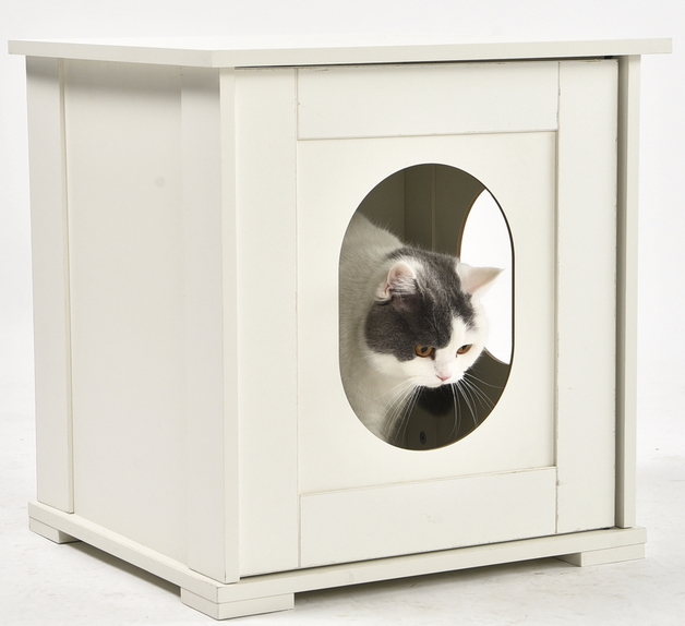 Buy Pawever Pets Cat Litter Box Enclosure White at Mighty Ape NZ