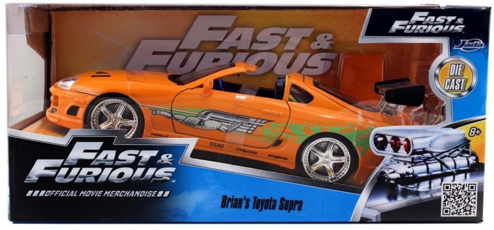 Jada: 1/24 Brian's Toyota Supra (Orange) - Diecast Model image