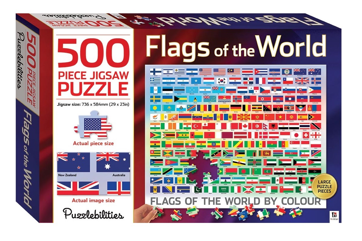 Puzzlebilities: 500 Piece Puzzle - Flags of the World image